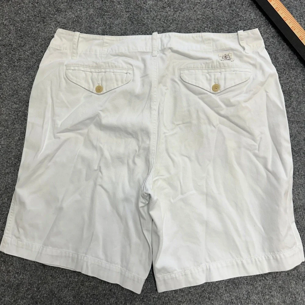 Lauren Ralph Lauren Shorts Womens Size 12 White Chino Cotton Classic Summer Flat